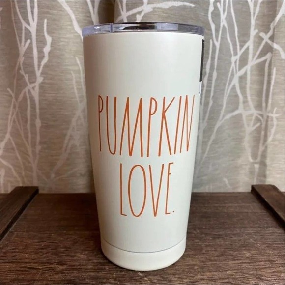 RAE DUNN PUMPKIN FALL LOVE COFFEE HTF RD KITCHEN HOME - Picture 1 of 4
